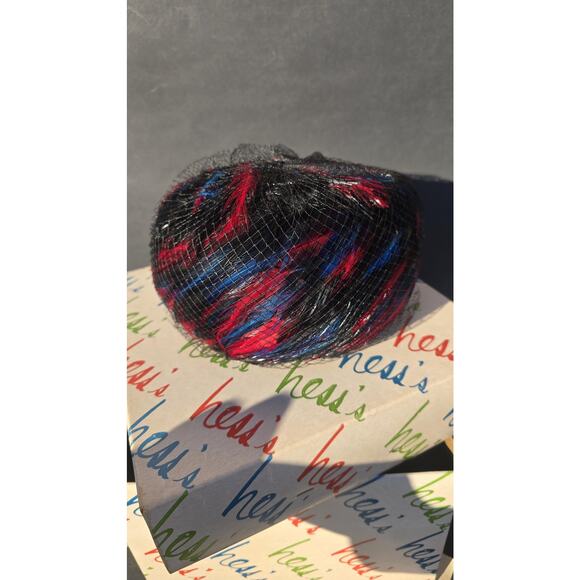 Vintage Hess's Hat Pillbox Fitted Womens Black Red Blue Feather Veil Net 50s - Picture 3 of 9